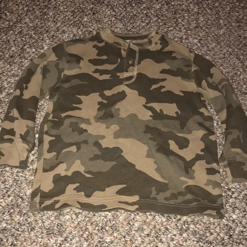 Basic Editions Boys 4/5 Camouflage Long Sleeve Shirt